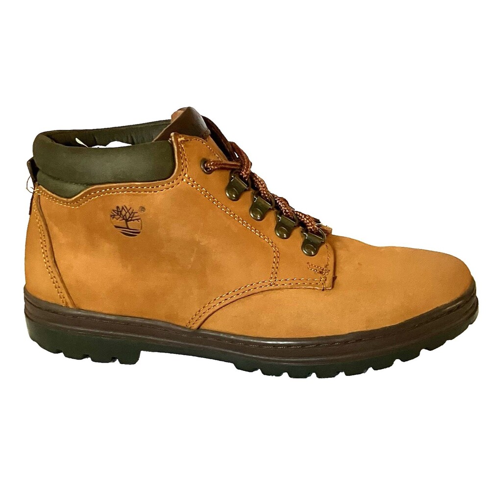 Timberland Boots Vtg Y2K Nubuck Mid Hiking Lace Lug Wheat 9 41 Women Gorp Preppy